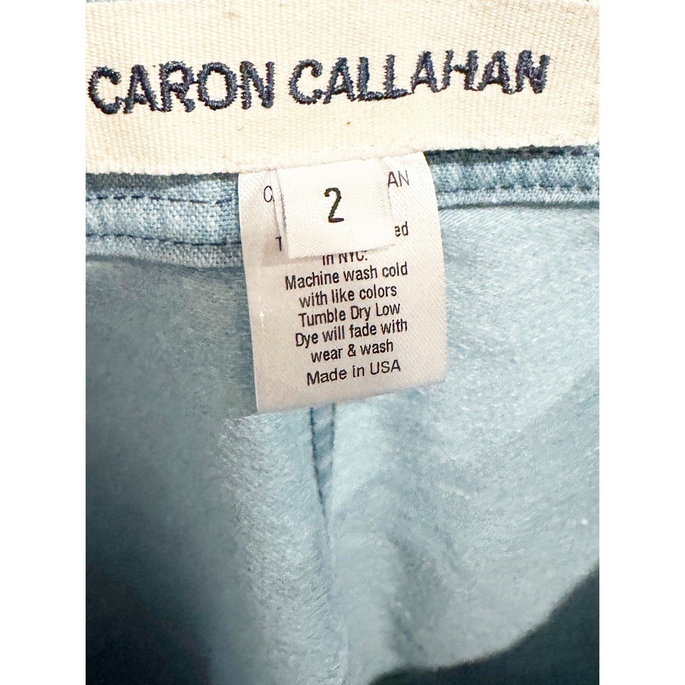 Caron Callahan Cotton Japanese Twill Stewart Short in Light Blue Size 2 - Picture 10 of 11
